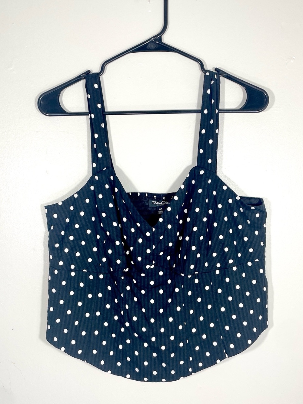 Torrid Retro Chic Polka Dot Sweetheart Crop Top Black White Pin Up Rockabilly - Picture 2 of 9
